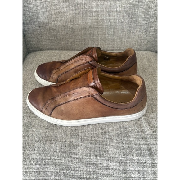 Magnanni Other - Magnanni Fiore Leather Slip On Sneakers Brown Size 13